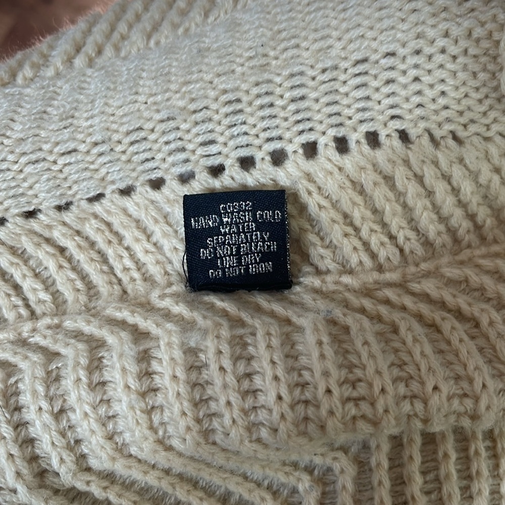 Lisa International tan, sleeveless cardigan with faux fur. Size is medium - Picture 9 of 10